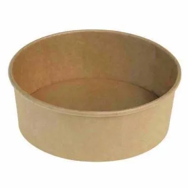 Catersource rund salladsskål 750 ml Ø150 mm x 61 mm brun kraft med PE